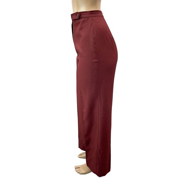 Vintage Boobie Brooks High-Waisted Straight Leg Burgundy Trousers Pants Women 26 - Picture 11 of 11